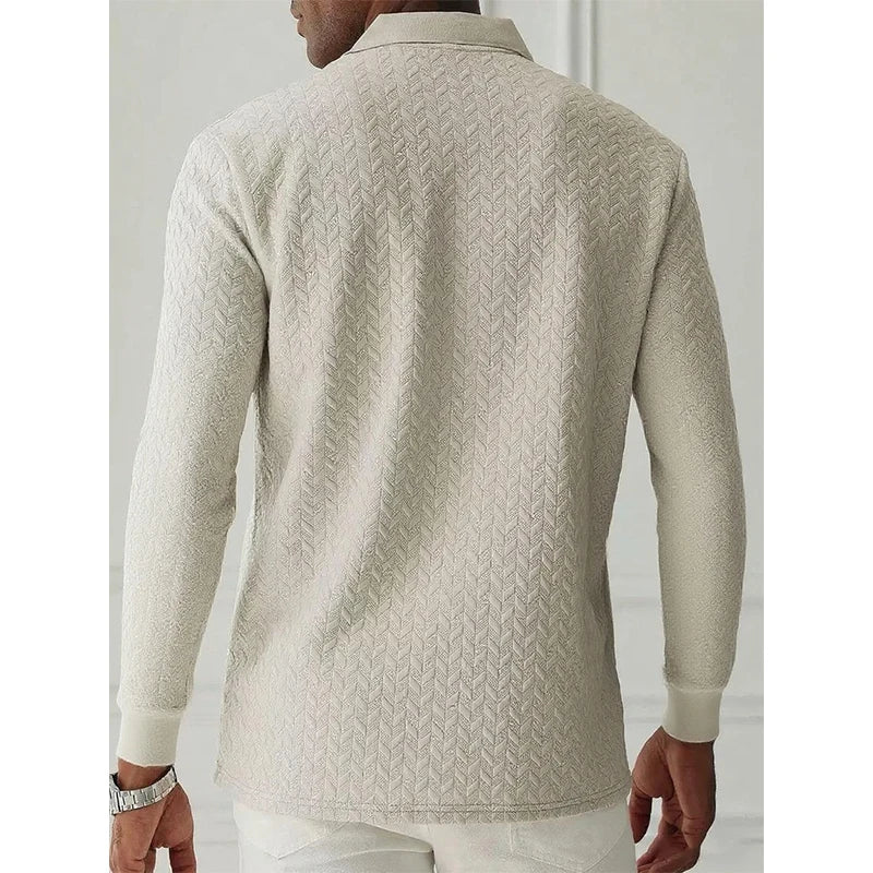 Men's Long Sleeve Polo Shirt™ High Quality Casual Fashion Polo T Shirt