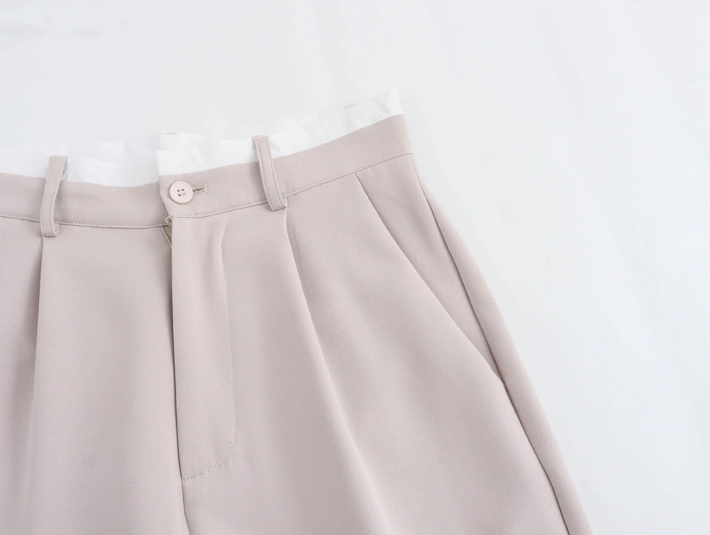 Women's TRAFZA Suit™ Single Breasted Halter Cropped Top and High Waist Patchwork Trouser Sets
