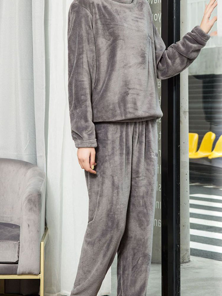 Women's ITOOLIN Cashmere Pajama Set™ Woolen Pullovers And Pants 2 pieces Sets