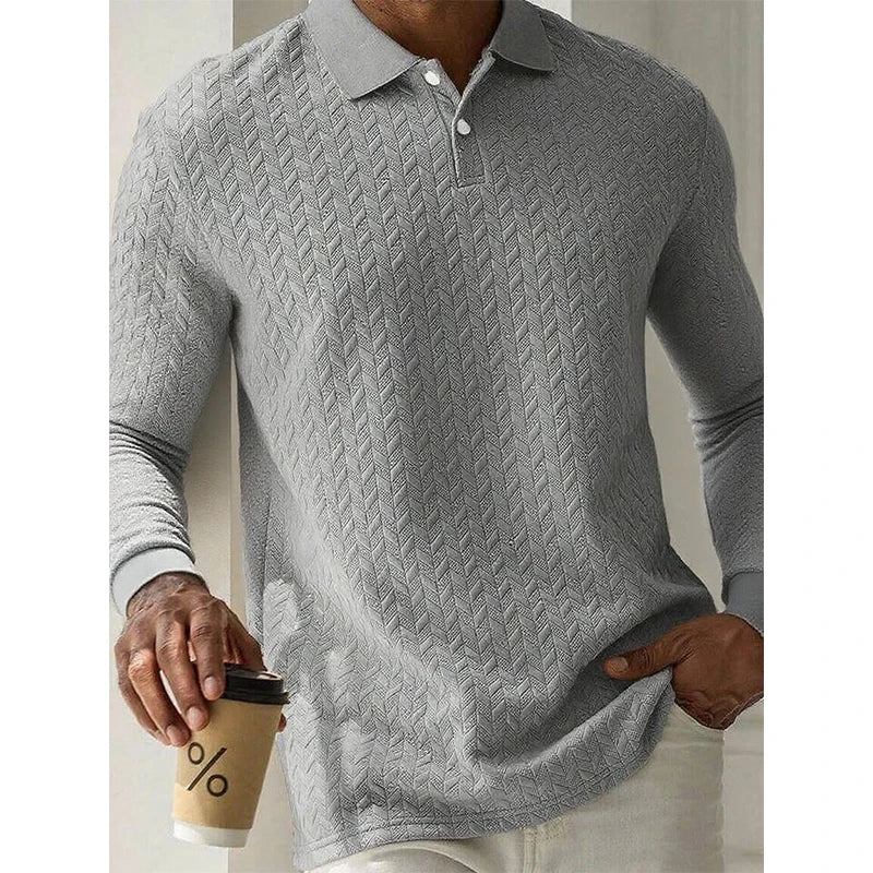 Men's Long Sleeve Polo Shirt™ High Quality Casual Fashion Polo T Shirt
