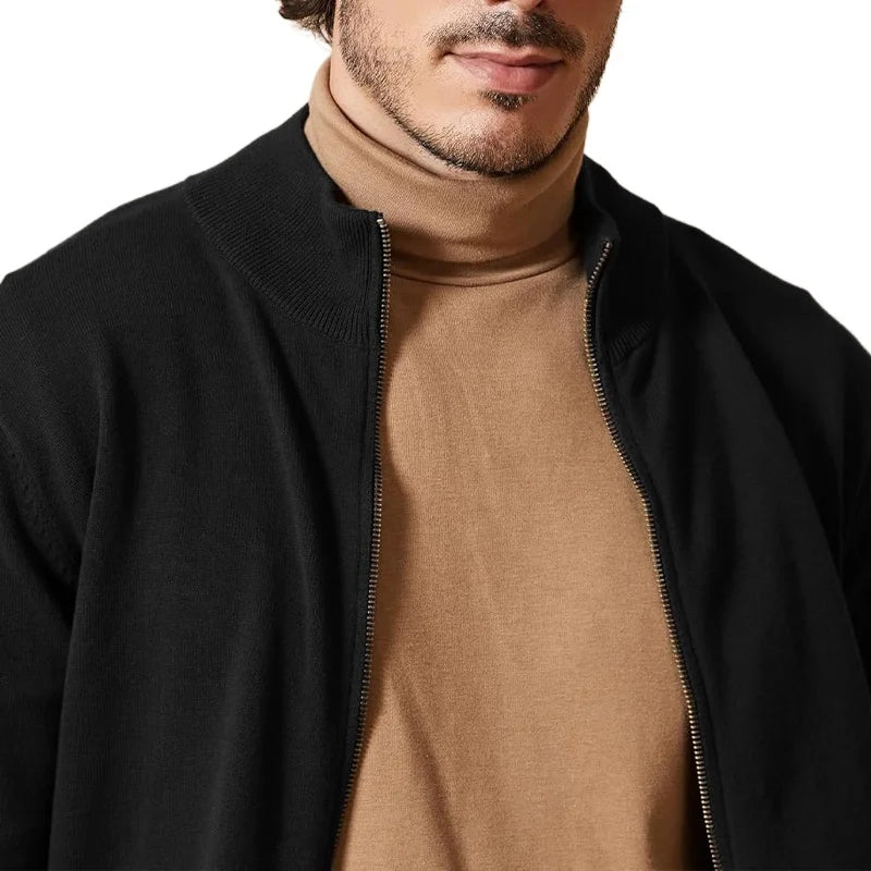 Men's Full Zip Up Sweater™ Stand Collar Lightweight Knitted Cardigan