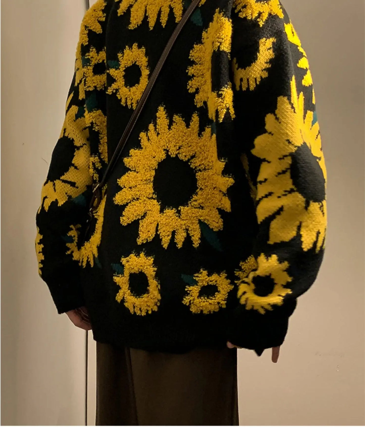 Men's Flocking Floral Sweater™ Baggy Spring Autumn Japanese Style Retro Knitwear