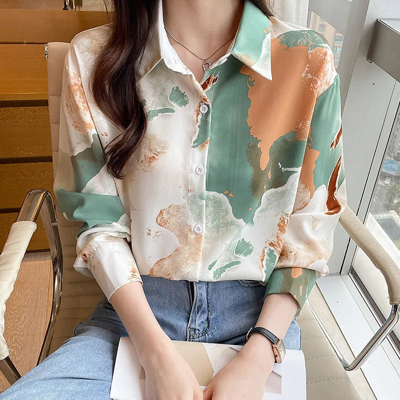 Women's Casual Loose T-shirt™ Long Sleeve Korean Style Blouse Tops