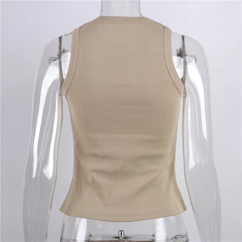 Women's Shirt™ Ribbed Knitted Summer Off Shoulder Tank Top