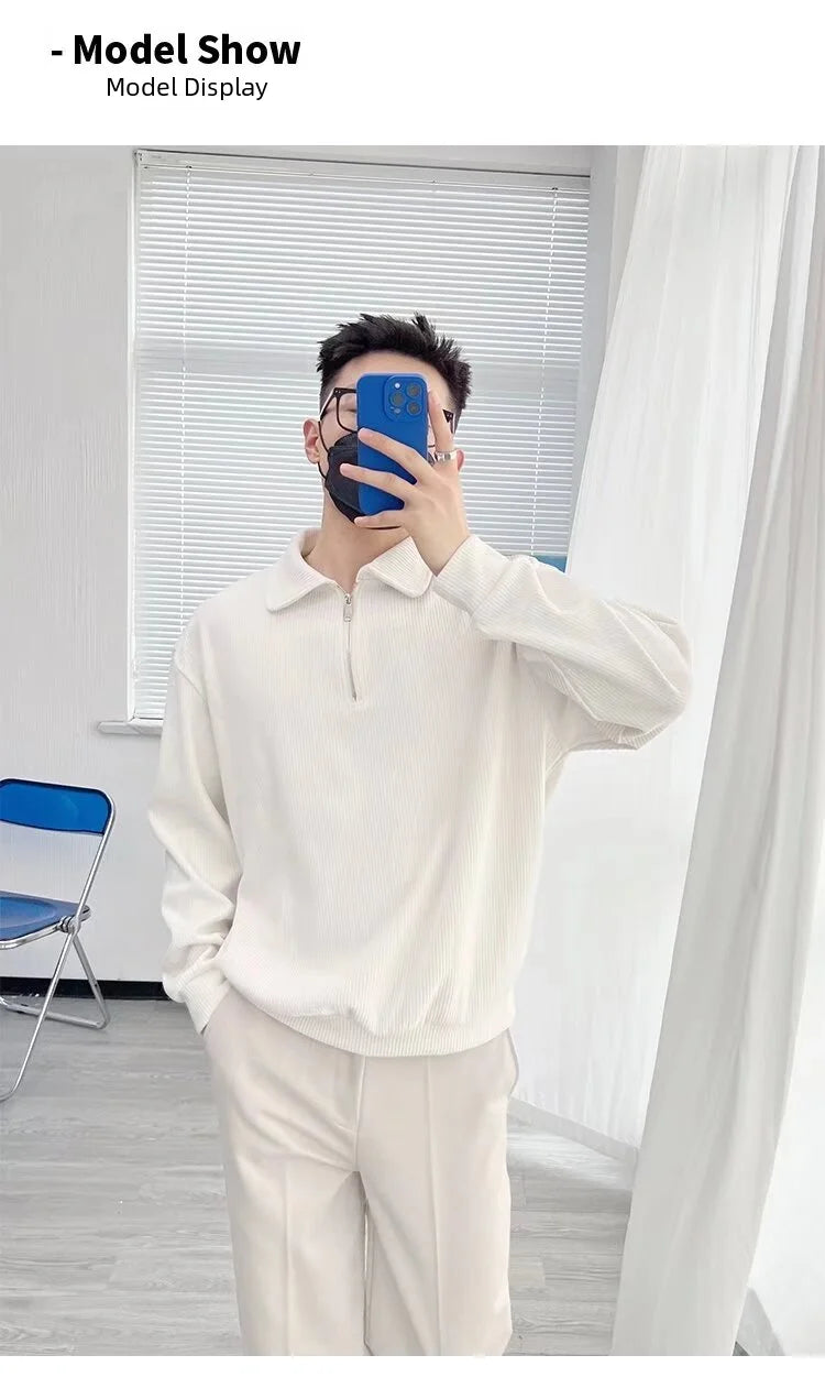 Men's Half-zip Up Sweatshirt™ Vintage Loose Fit Casual Design