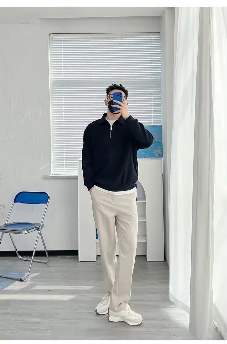 Men's Half-zip Up Sweatshirt™ Vintage Loose Fit Casual Design