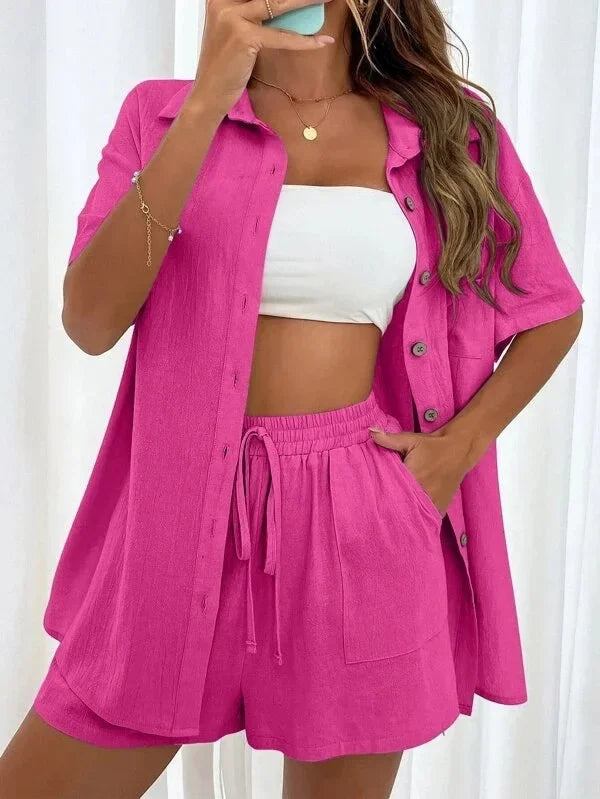 Women's Cotton Shorts Set™ Summer Simple Design Clothes