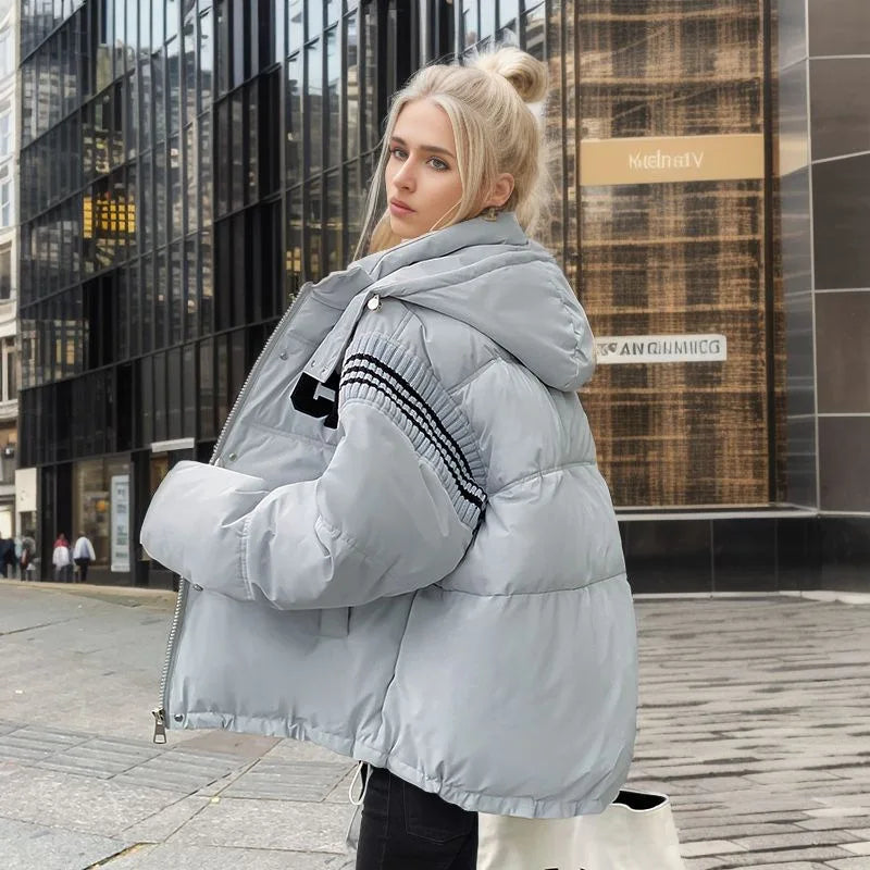 Women's Cotton Jacket™ Thick Loose Color Blocked Parkas Jacket