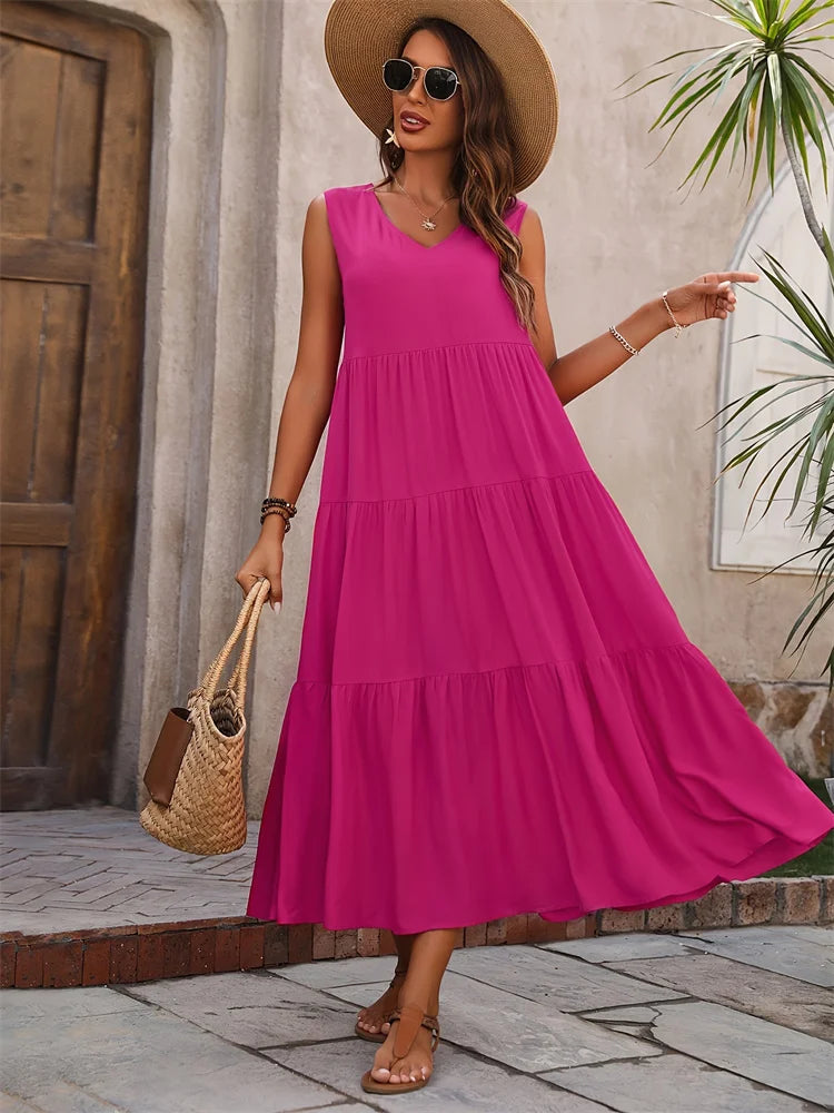 Women's Summer Dress™ Casual Long Dresses V-neck Loose Elegant Dress
