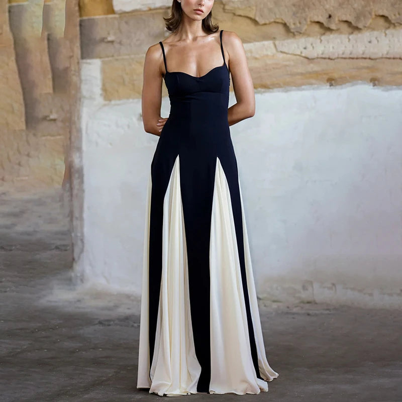 Women's Dress™ V Neck Elegant Sling Contrast Party Dress