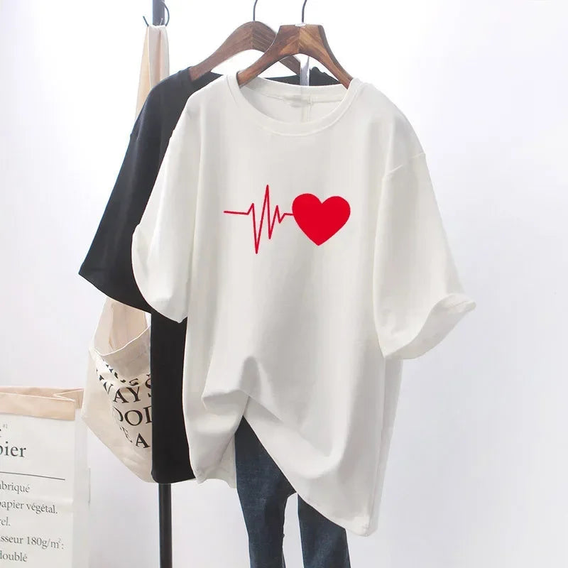 Women's Print T-shirt™ Short-sleeved Loose T Shirt