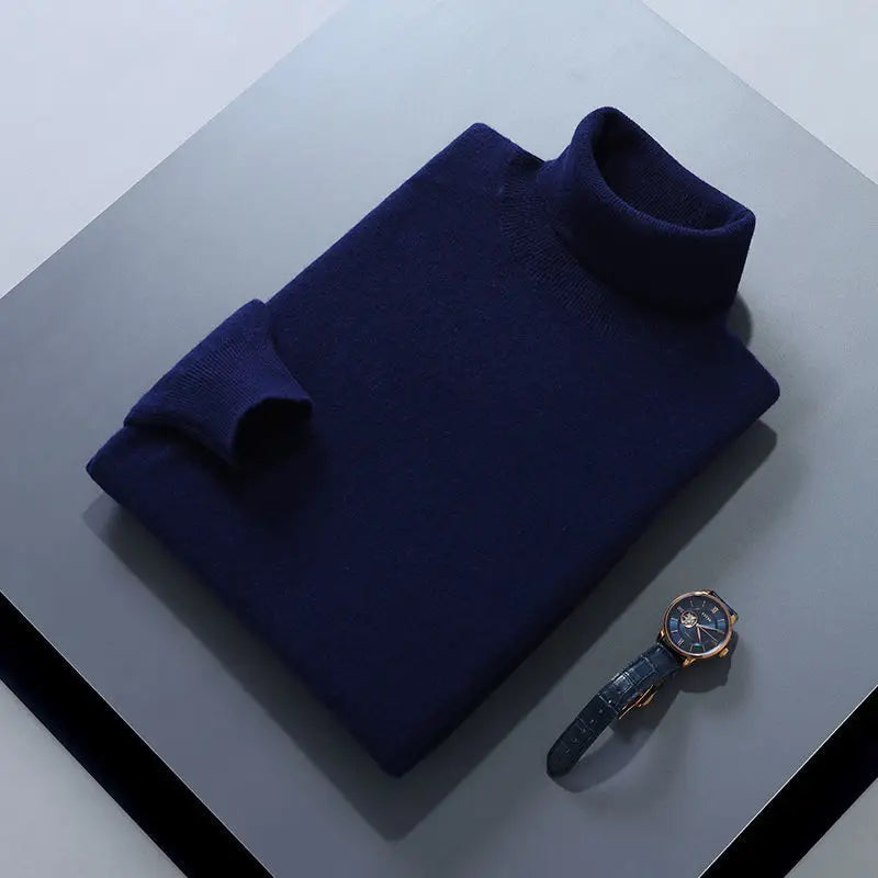 Men's Sweater™ Turtleneck Cashmere Cotton Blend Knitted Pullover