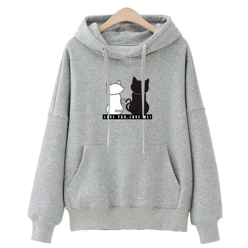 Women's Hoodies™ Autumn Spring Long Sleeve Harajuku Cat Print Sweatshirts