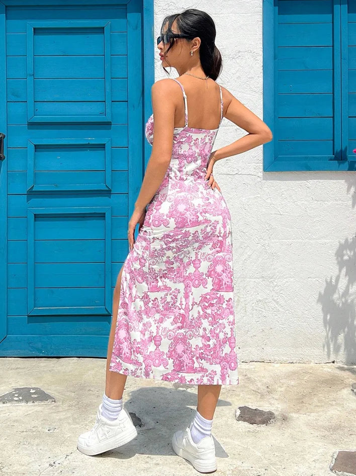 Women's Long Dress™ Strapless Wrap Chest High Slit Daisy Maxi Dress
