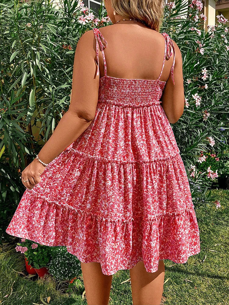 Women's Plus Size Floral Dresses™ Half Bodycon Short Sleeve Summer Sling Comfortable Dresses