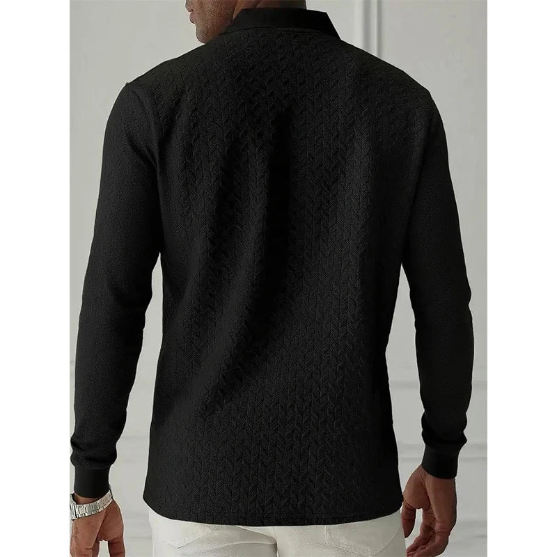 Men's Long Sleeve Polo Shirt™ High Quality Casual Fashion Polo T Shirt