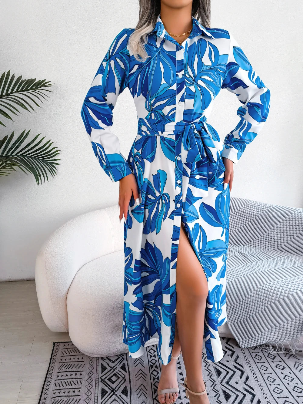 Women's Casual Floral Print Dress™ Long Sleeve Maxi Long Dress
