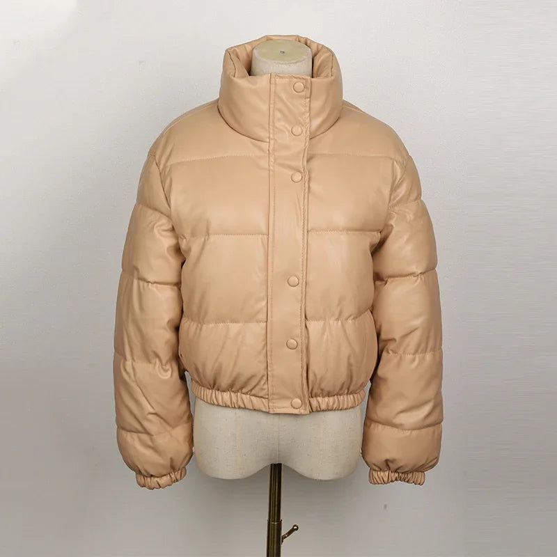 Women's Parka Jacket™ Thick PU Leather Jacket