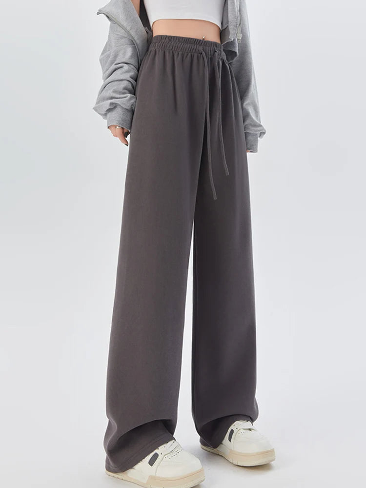 Women's Long Trousers™ Wide leg Elastic Waist Straight Knitted Trousers