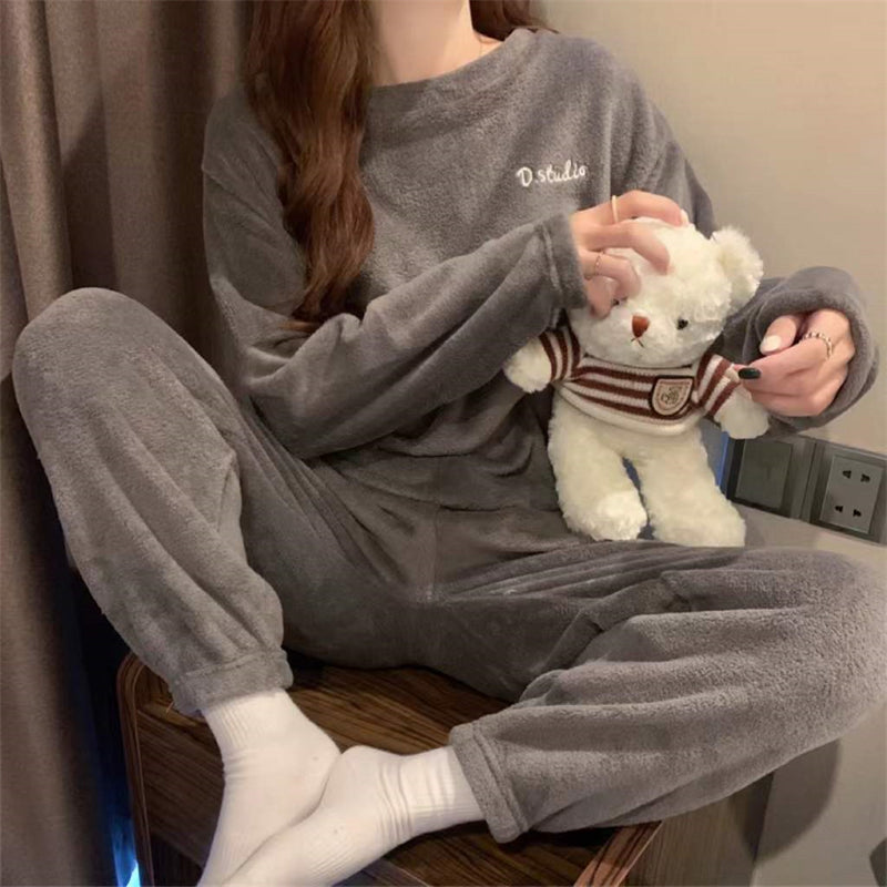 Women's ITOOLIN Cashmere Pajama Set™ Woolen Pullovers And Pants 2 pieces Sets