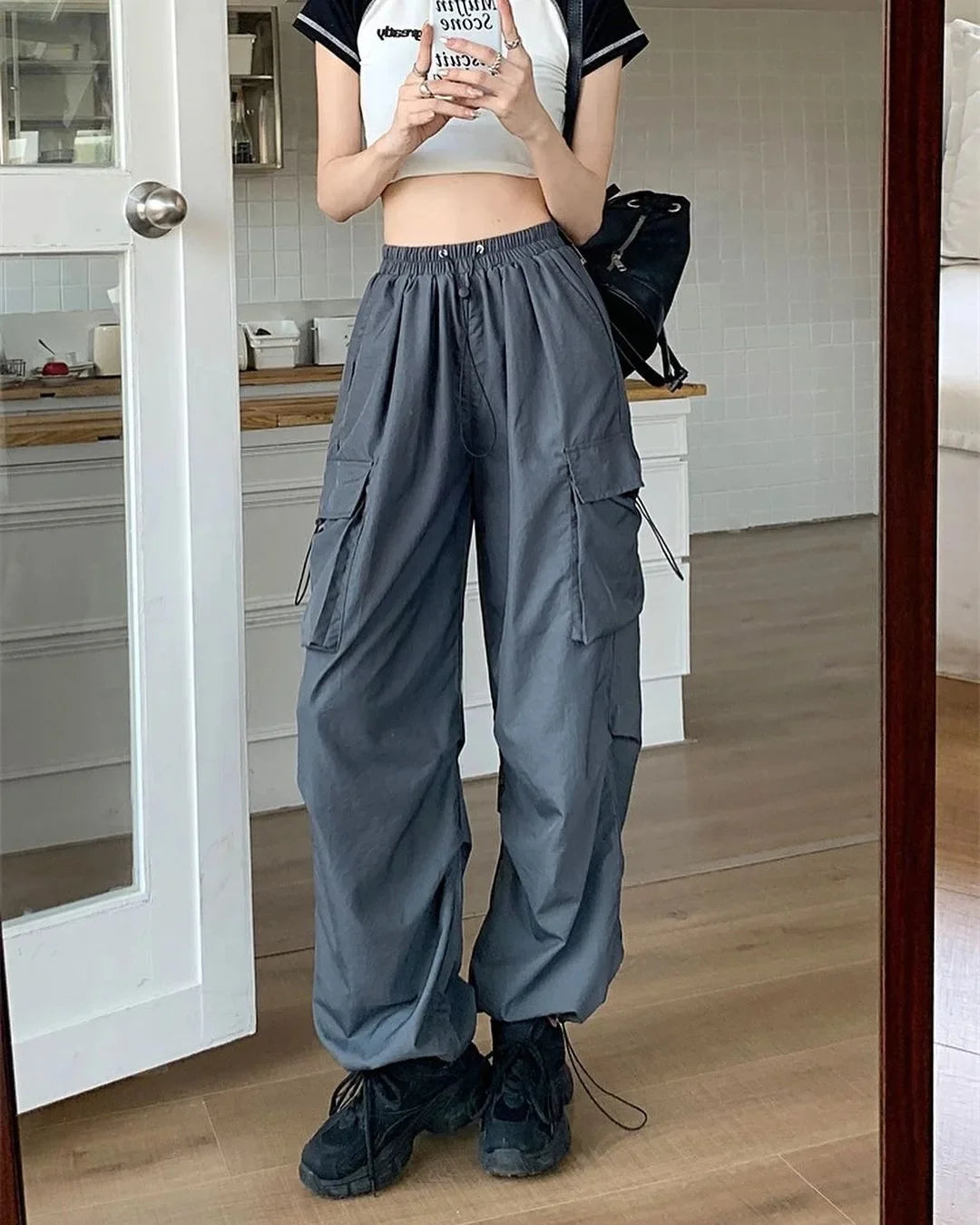 Women's American Vintage Pants™ Loose Fit High Straight Leg Trousers