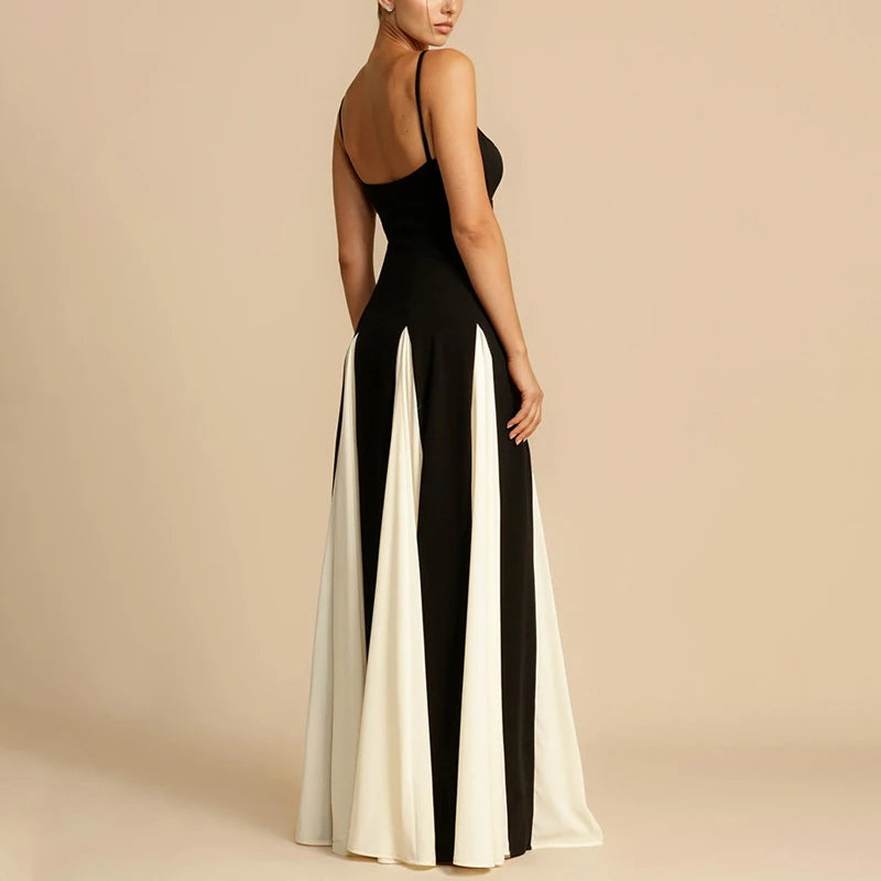 Women's Dress™ V Neck Elegant Sling Contrast Party Dress
