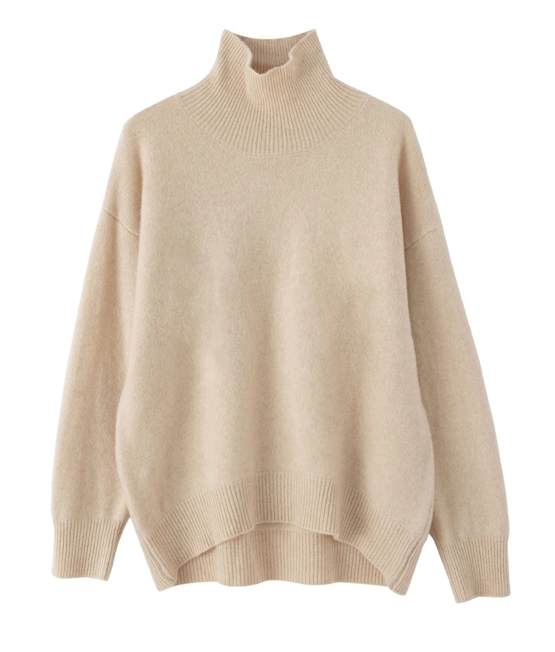 WinvyNee Women Sweater™ 100% Wool Turtleneck Pullover