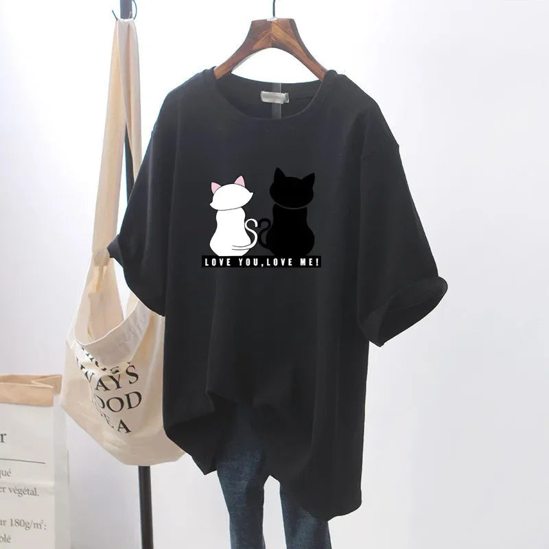 Women's Print T-shirt™ Short-sleeved Loose T Shirt