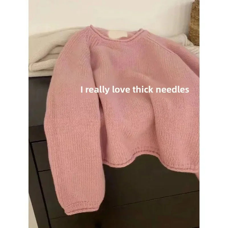 Women's French Style Knitted Sweater™ Loose Fit Overhead Base Layer Tops