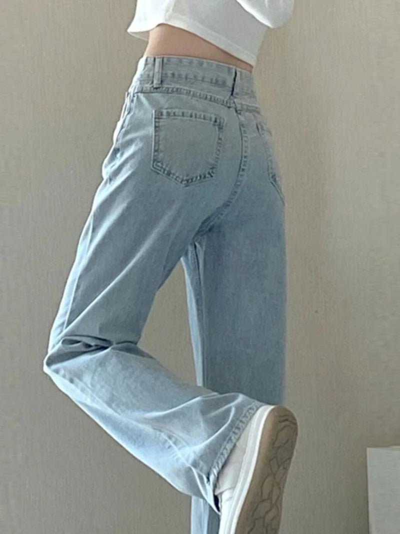 Women's High Waisted Slim Jeans™ Casual Loose Thin Floor Pants Wide Leg Pants
