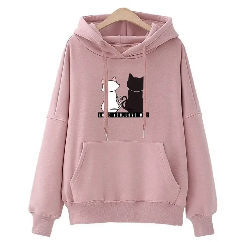 Women's Hoodies™ Autumn Spring Long Sleeve Harajuku Cat Print Sweatshirts