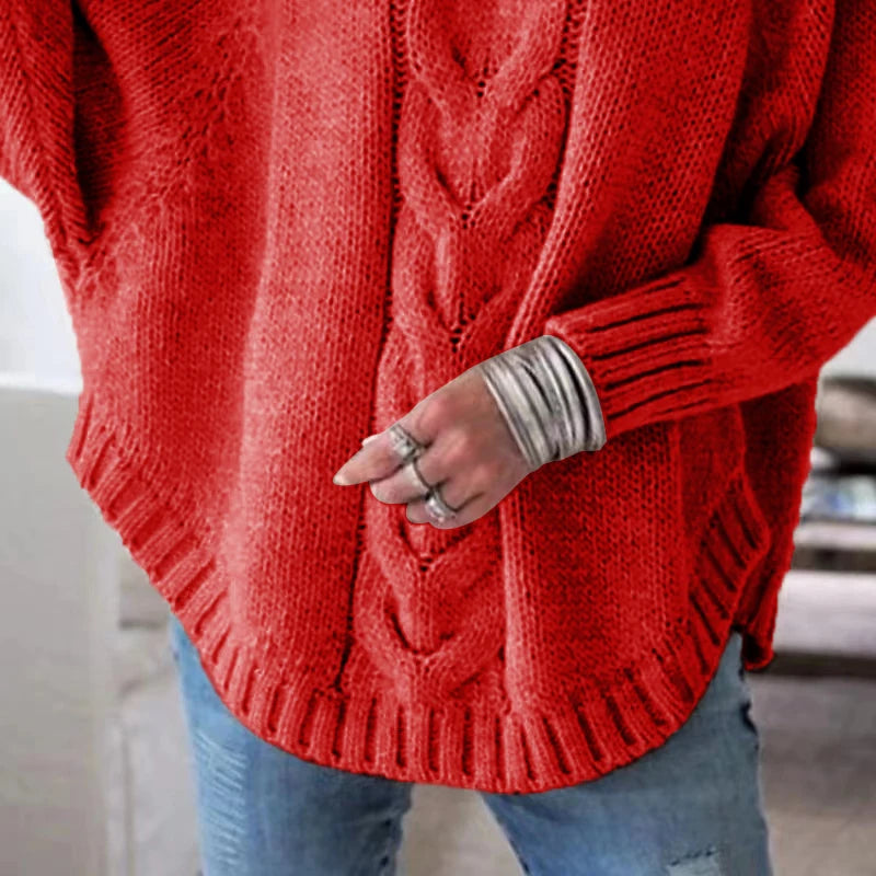 Women's Vintage Inspired Sweater™ Loose Fit High Neck Pullover