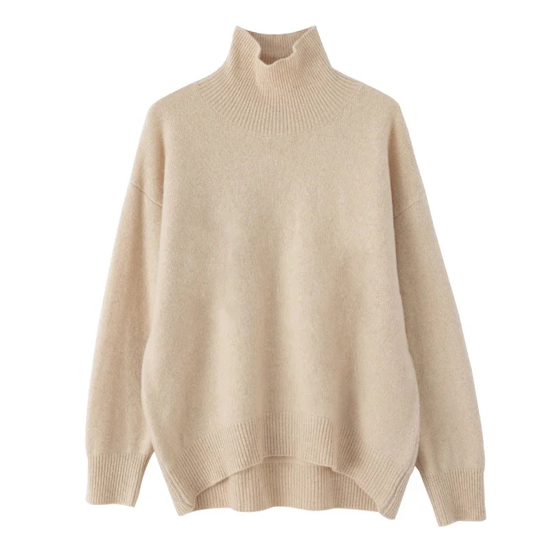 WinvyNee Women Sweater™ 100% Wool Turtleneck Pullover