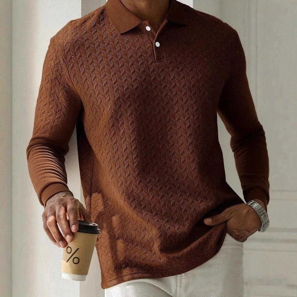 Men's Long Sleeve Polo Shirt™ High Quality Casual Fashion Polo T Shirt