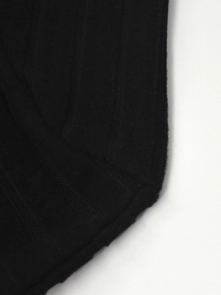 Women's Mini Dress™ Black Solid Turtleneck Long Sleeves Sheath Elegant Bodycon Party Dress