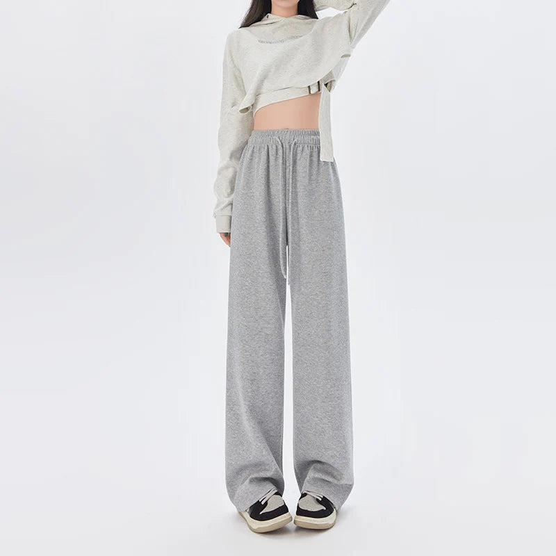 Women's Long Trousers™ Wide leg Elastic Waist Straight Knitted Trousers