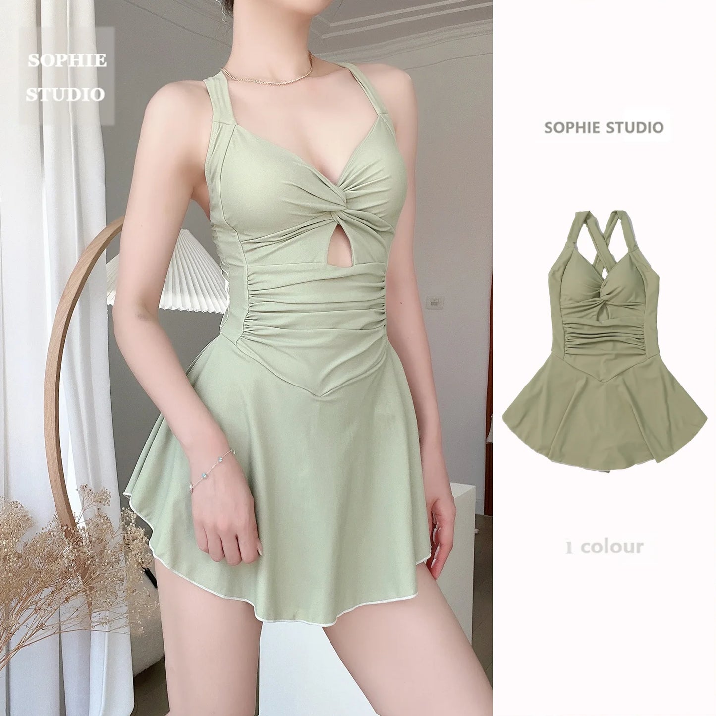 Women's Hanging Neck Sweet Dress™ High Waist Summer Dress