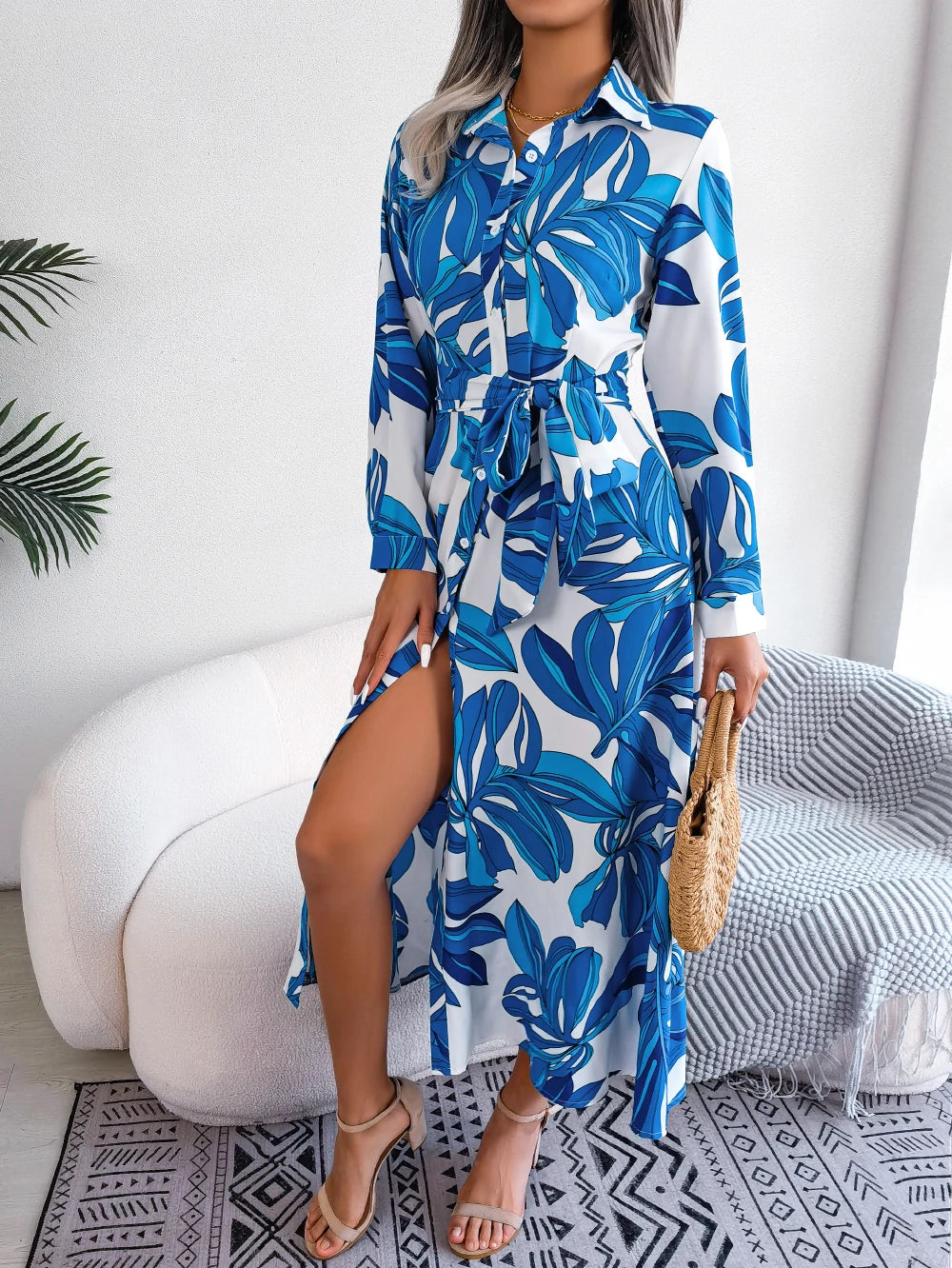 Women's Casual Floral Print Dress™ Long Sleeve Maxi Long Dress