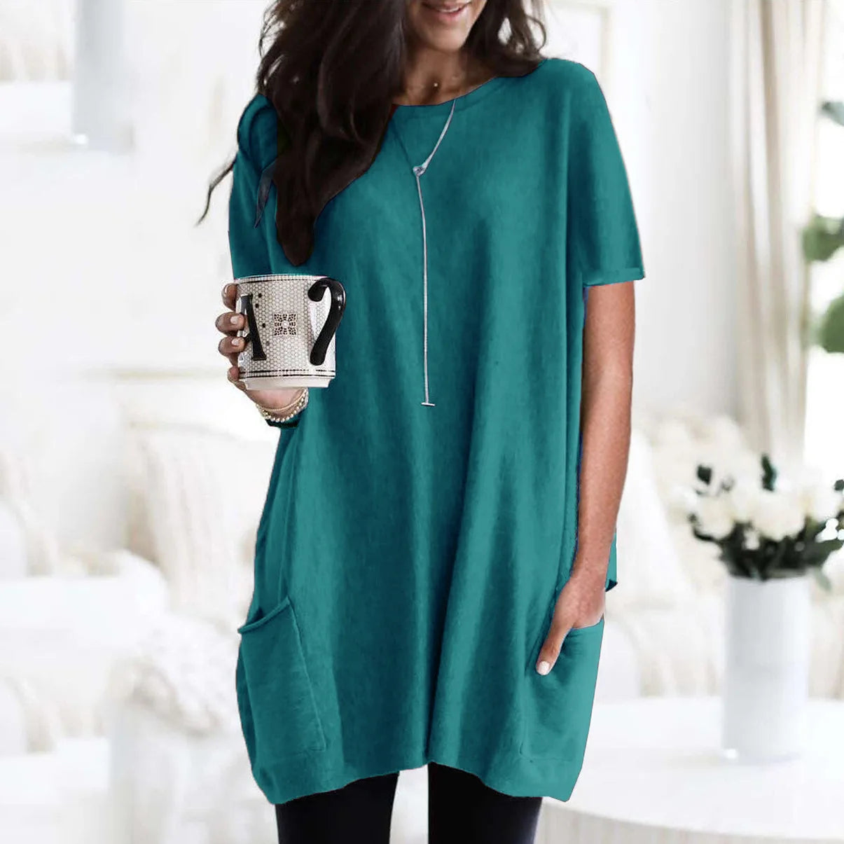 Women's Pullover™ Short Sleeve Casual Pocket T-shirt Tops