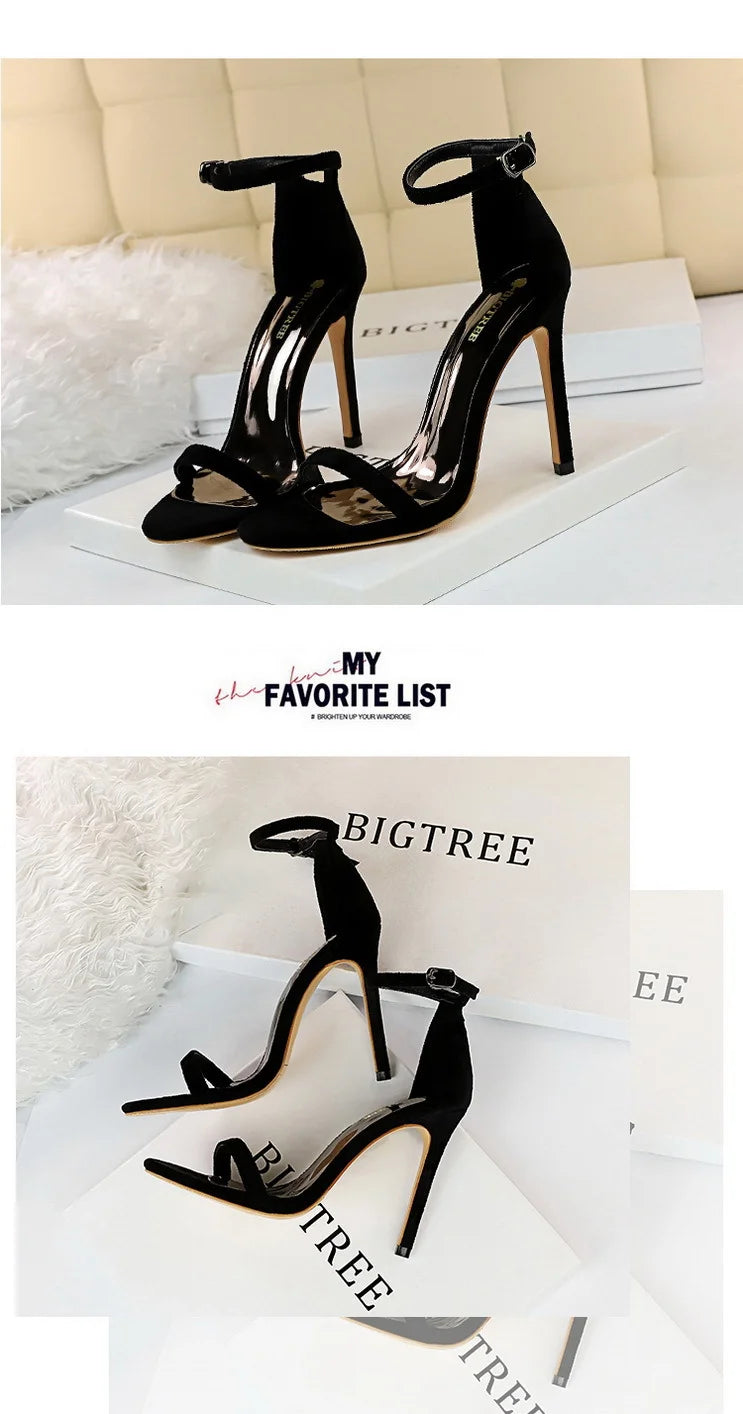 Women's Summer High Heels™ Velvet Surface One-band Ankle Cool Pu High Heels