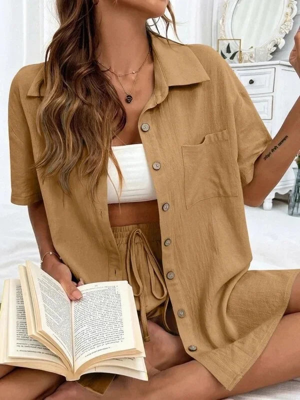 Women's Cotton Shorts Set™ Summer Simple Design Clothes