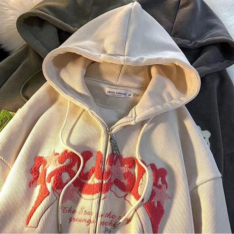 Women's Zip Up Hoodies™ Long Sleeve Harajuku Y2K Sweatshirt