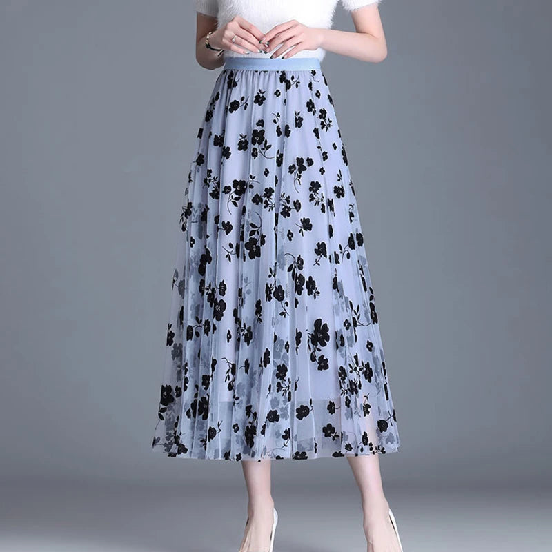 Women's Tulle Skirt™ Summer Hook Floral Loose Midi Skirt