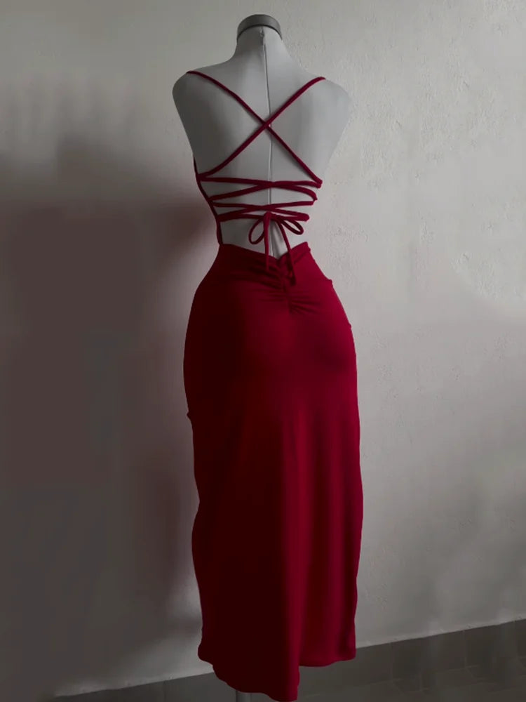Women' Summer Sheath Dress™ Halter Strap Bag Hip Dress