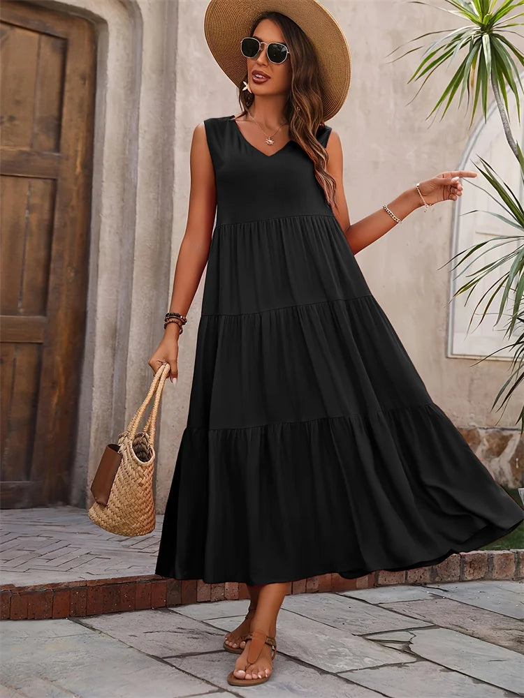 Women's Summer Dress™ Casual Long Dresses V-neck Loose Elegant Dress