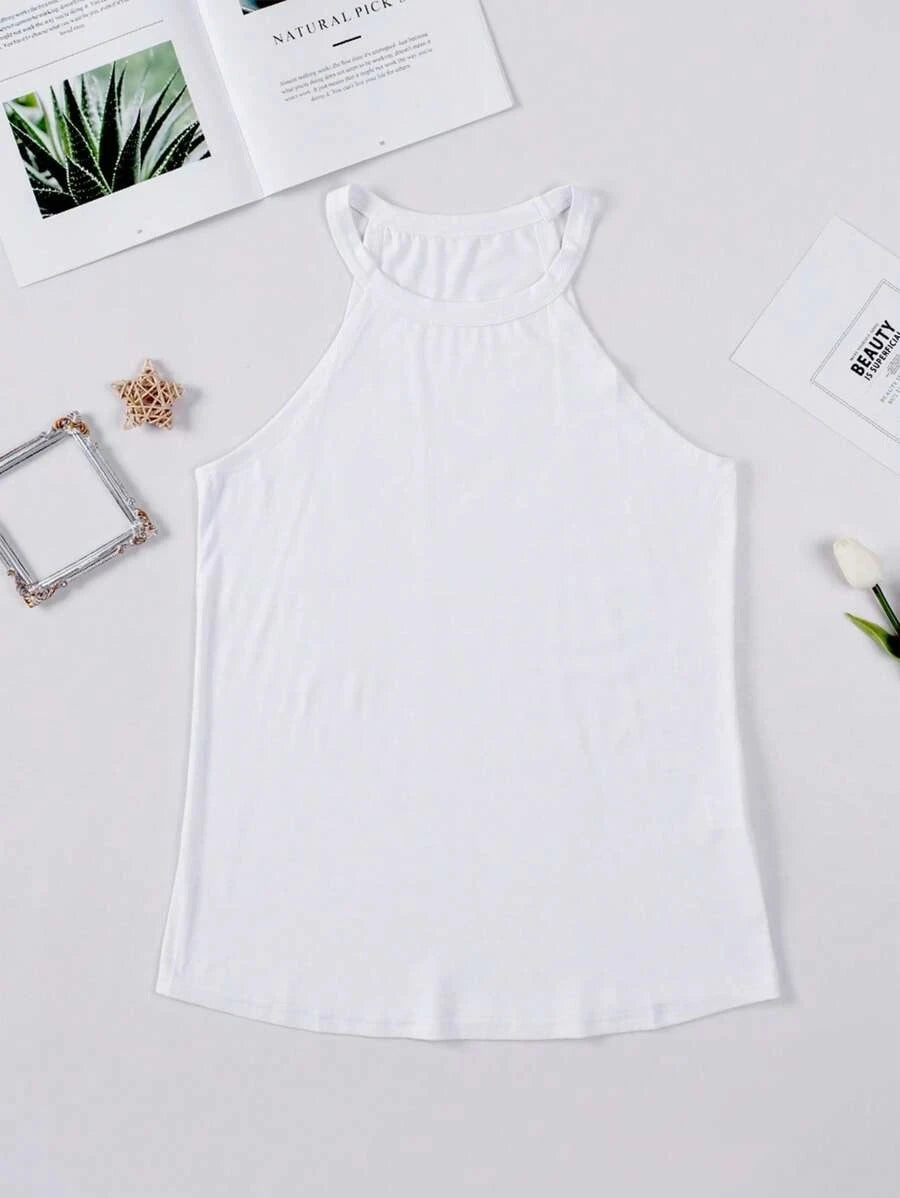 Women's Summer Sleeveless Halter T-Shirts™ Crew Neck Workout Tank Tops