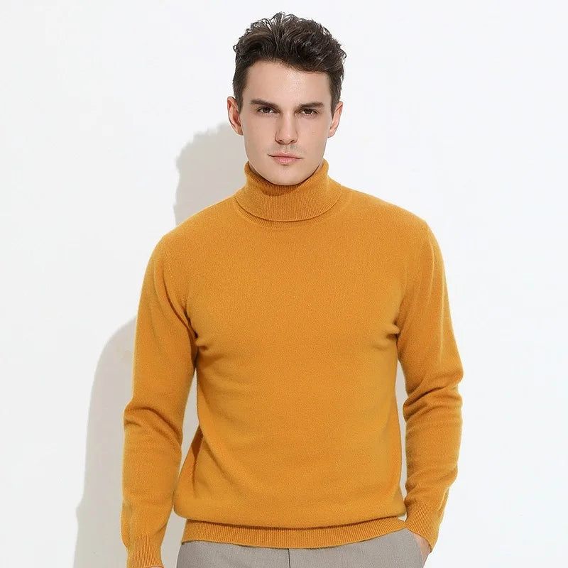 Men's Sweater™ Turtleneck Cashmere Cotton Blend Knitted Pullover