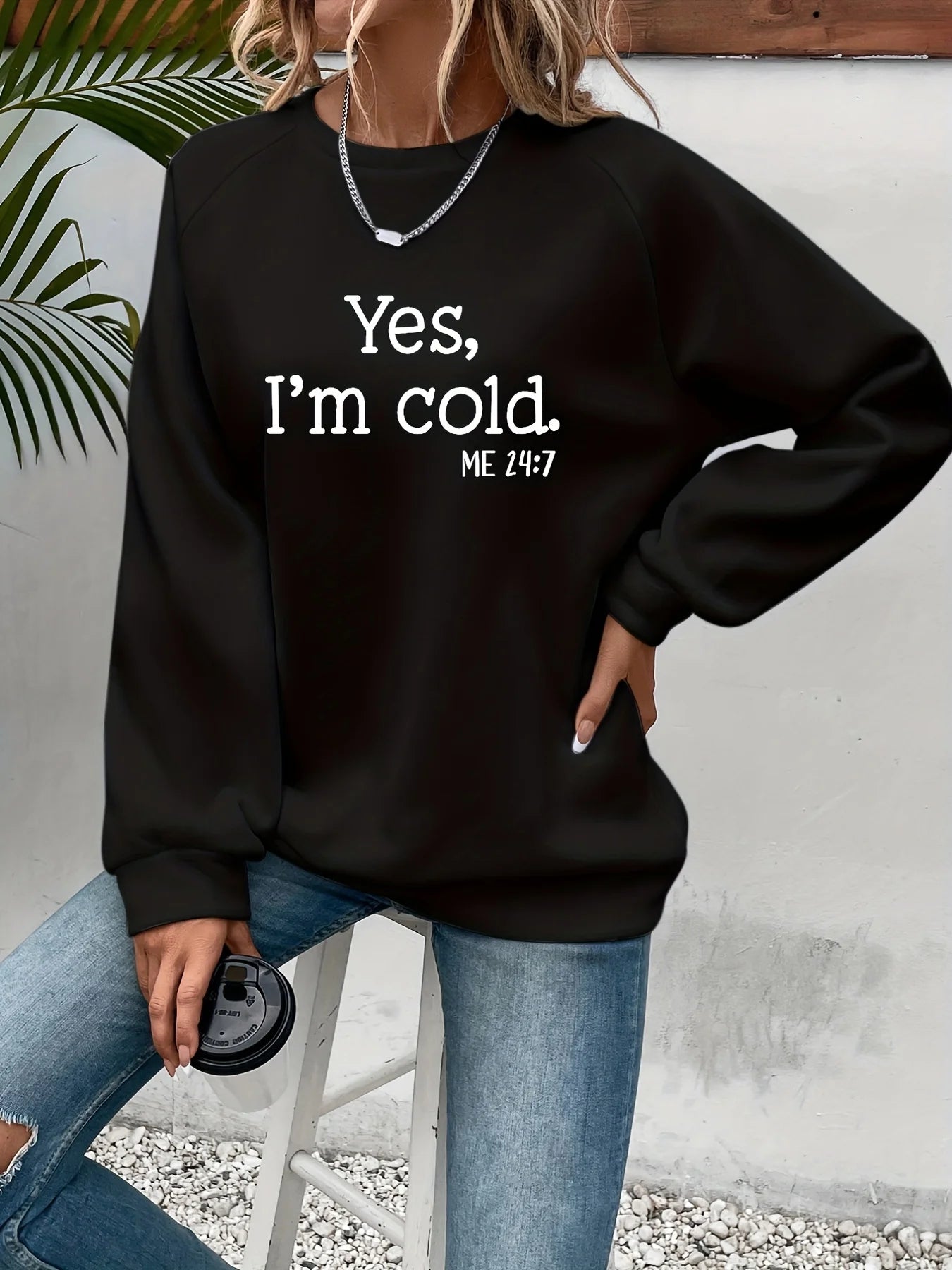 Women's Letter Printed Sweatshirts™ Long Sleeves Crewneck Warm Pullovers Clothing