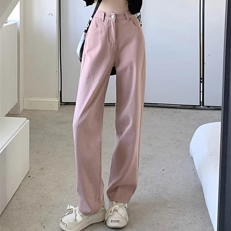 Women's Vintage Wide Leg Jeans™ High Waist Retro Denim Trousers
