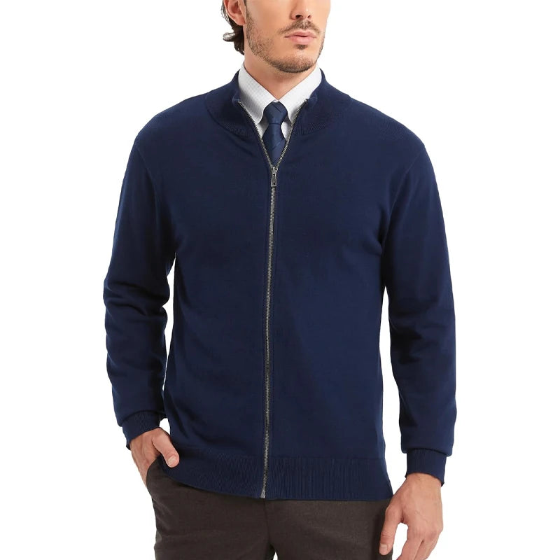 Men's Full Zip Up Sweater™ Stand Collar Lightweight Knitted Cardigan